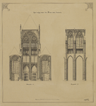216352 Afbeeldingen van het interieur van de Domkerk te Utrecht; met weergave van het in 1674 ingestorte gedeelte: ...